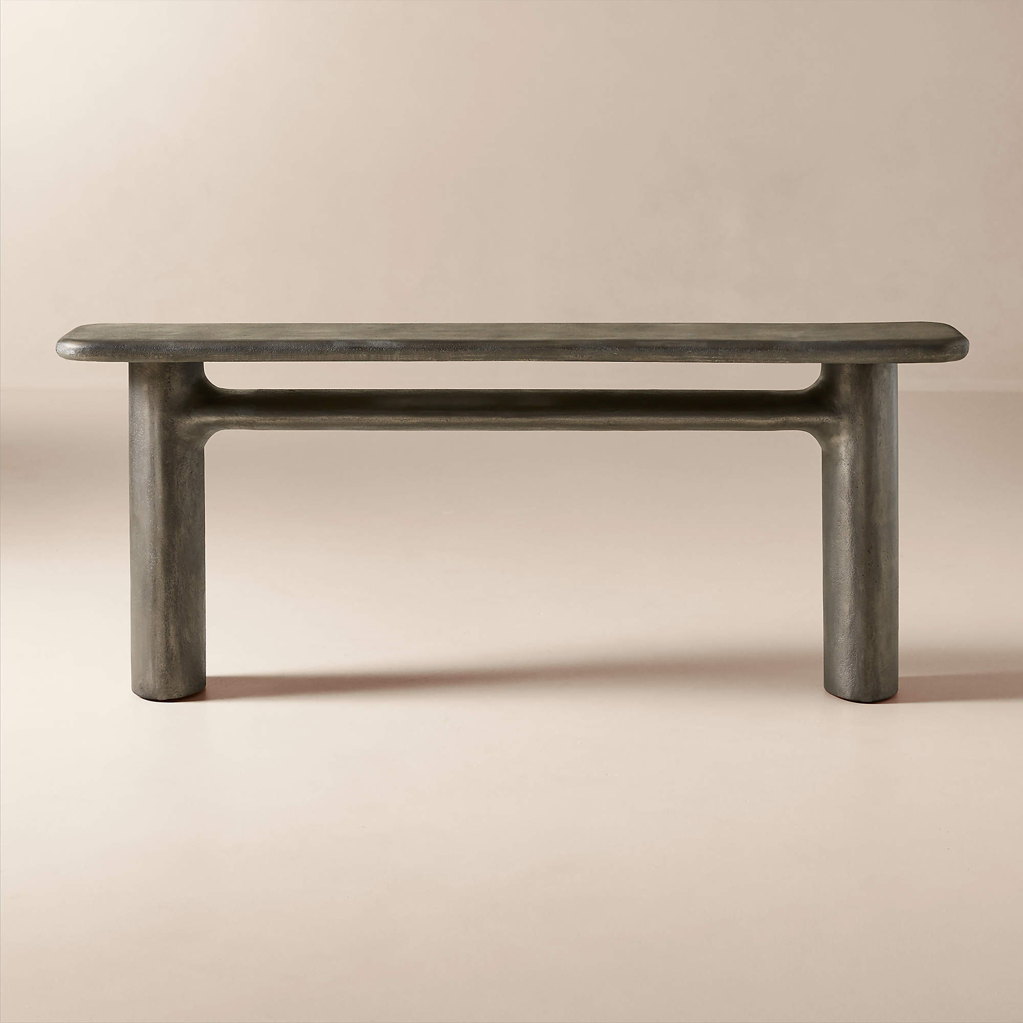 Hollis 75" Charcoal Grey Cast Aluminum Console Table | CB2 | CB2