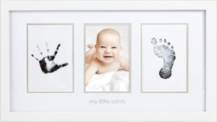 Click for more info about Pearhead Baby Prints Newborn Handprint and Footprint Photo Frame Kit, Safe Clean-Touch Ink Pad In...
