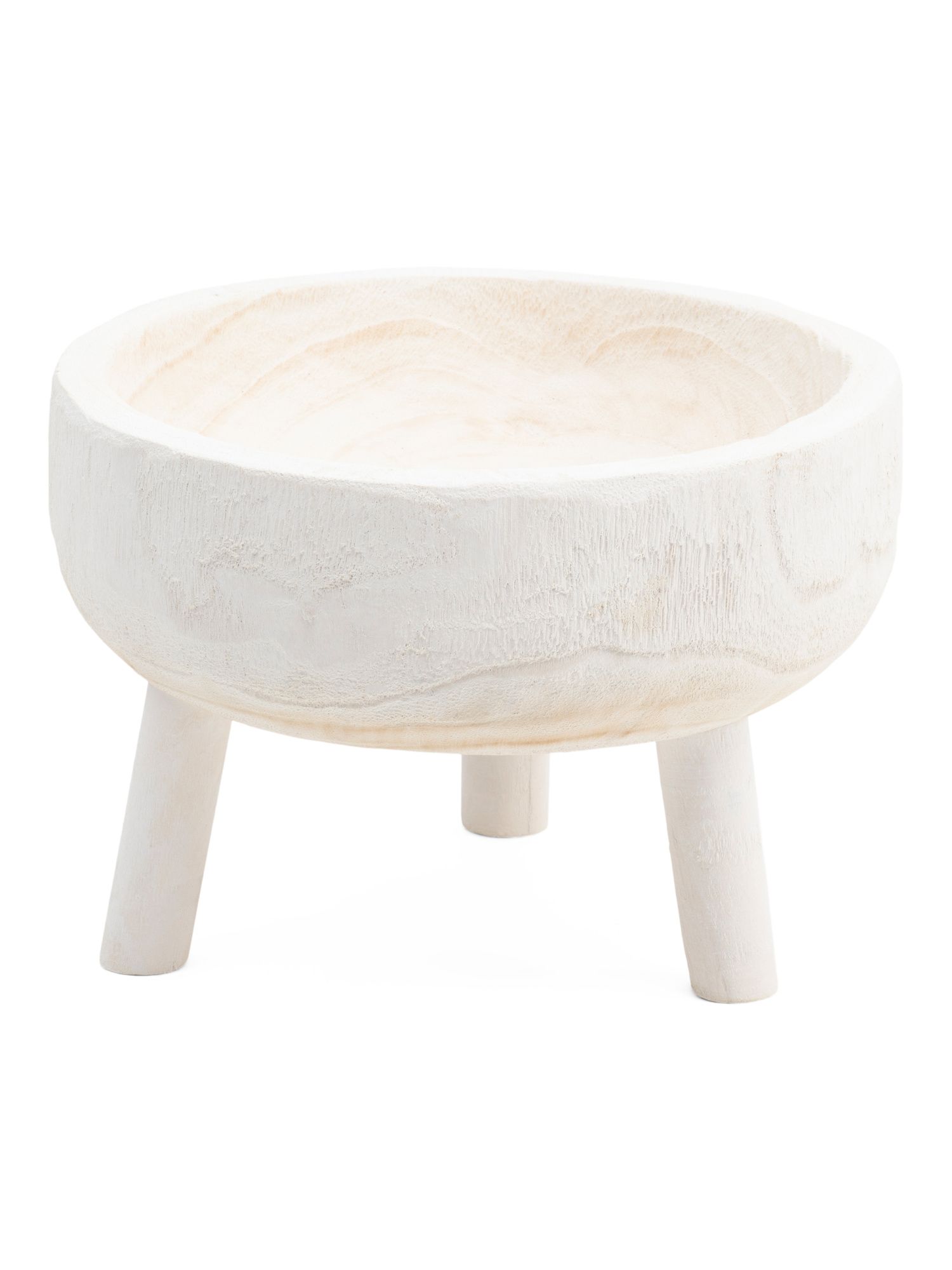 11in Wooden Bowl With Legs | TJ Maxx