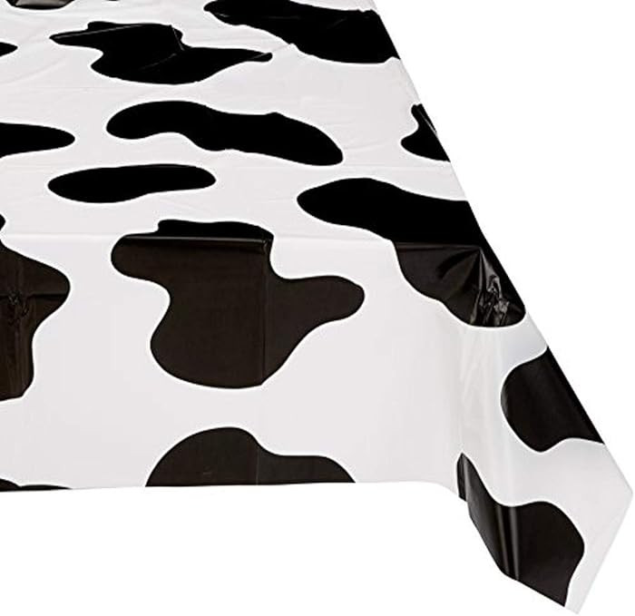 Rhode Island Novelty 54 Inch x 72 Inch Cow PNT Plastic Tablecloth One Per Order | Amazon (US)