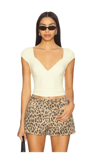 Free People Duo Corset Cami in Lemon. - size M | Revolve Clothing (Global)