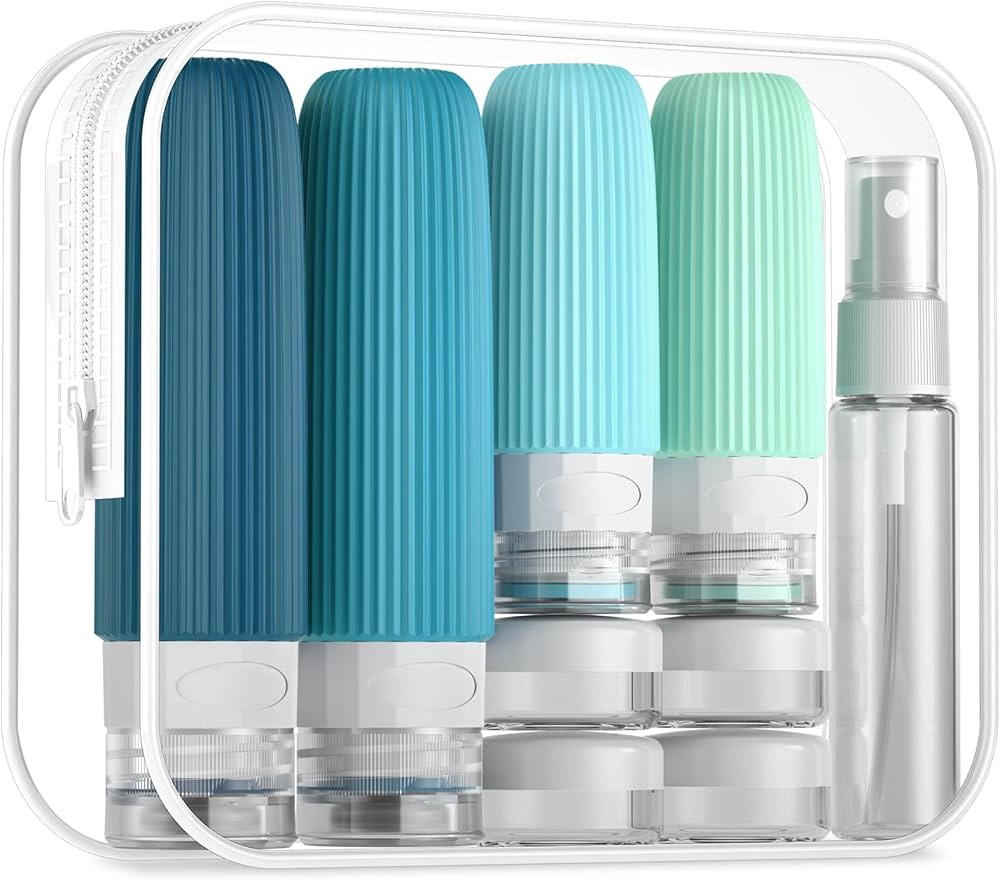 16 Pack Travel Bottles Set, TSA Approved Leak Proof Silicone Squeezable Containers for Toiletries... | Amazon (US)