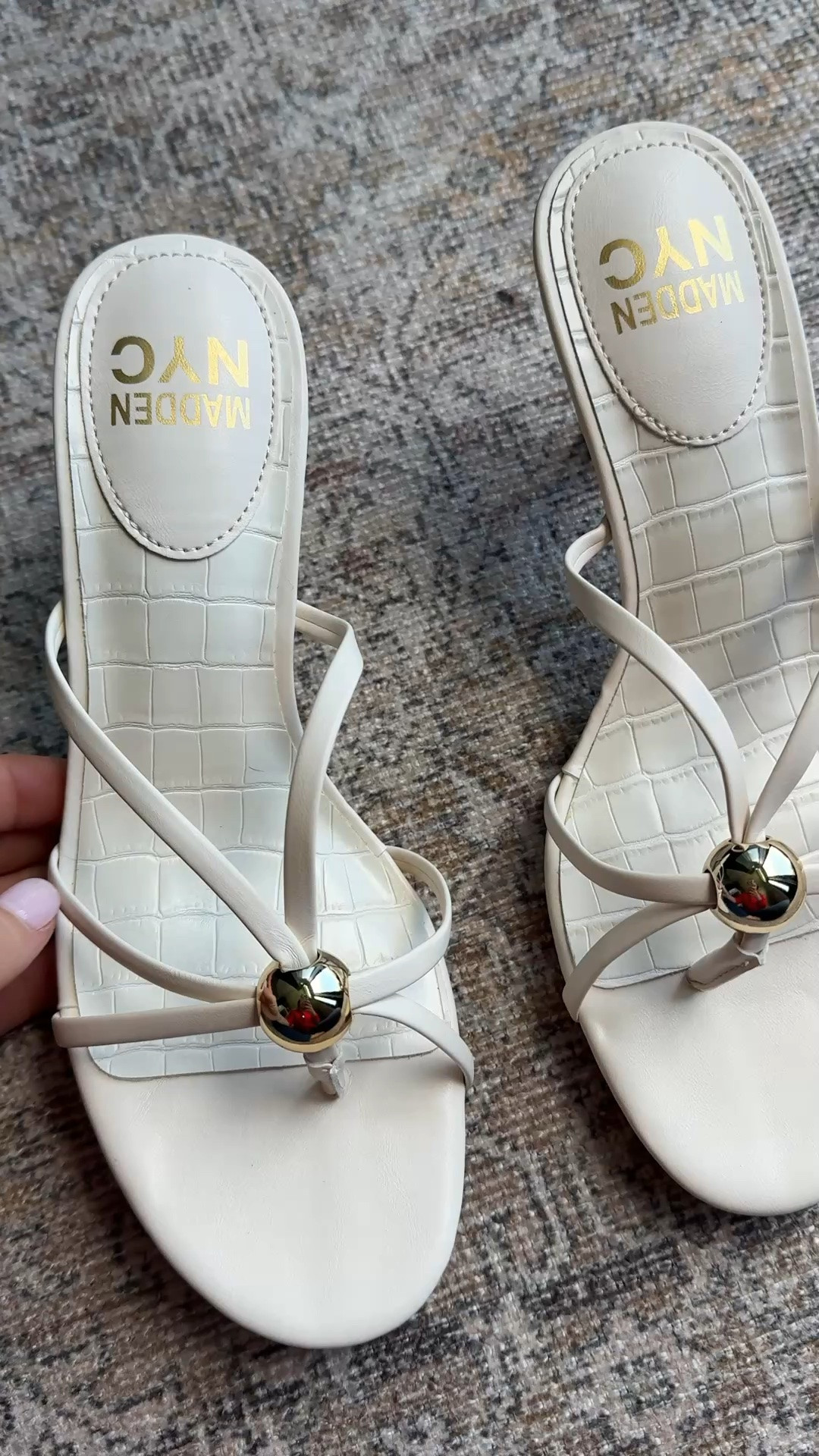 Okay @Walmart… these are GOOD 👀🤍
The prettiest little kitten heels with the cutest gold detail and such an elegant look! I love that they instantly dress up jeans, dresses, or even a simple outfit for summer events. And the neutral color goes with everything!  #WalmartPartner #WalmartStyle @WalmartStyle