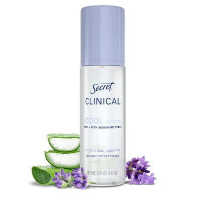 Secret Clinical Women's Relief & Comfort Daily Cool Down Spray - Aloe & Lavender - 5oz | Target
