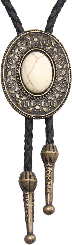 GelConnie Native American Bolo Tie Rodeo Cowboy Leather Necktie Western Necklace Costume Accessor... | Amazon (US)