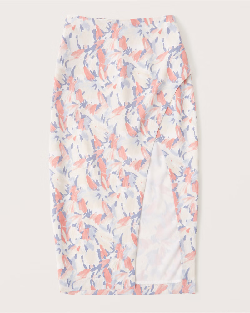 Wrap Midi Skirt | Abercrombie & Fitch (US)