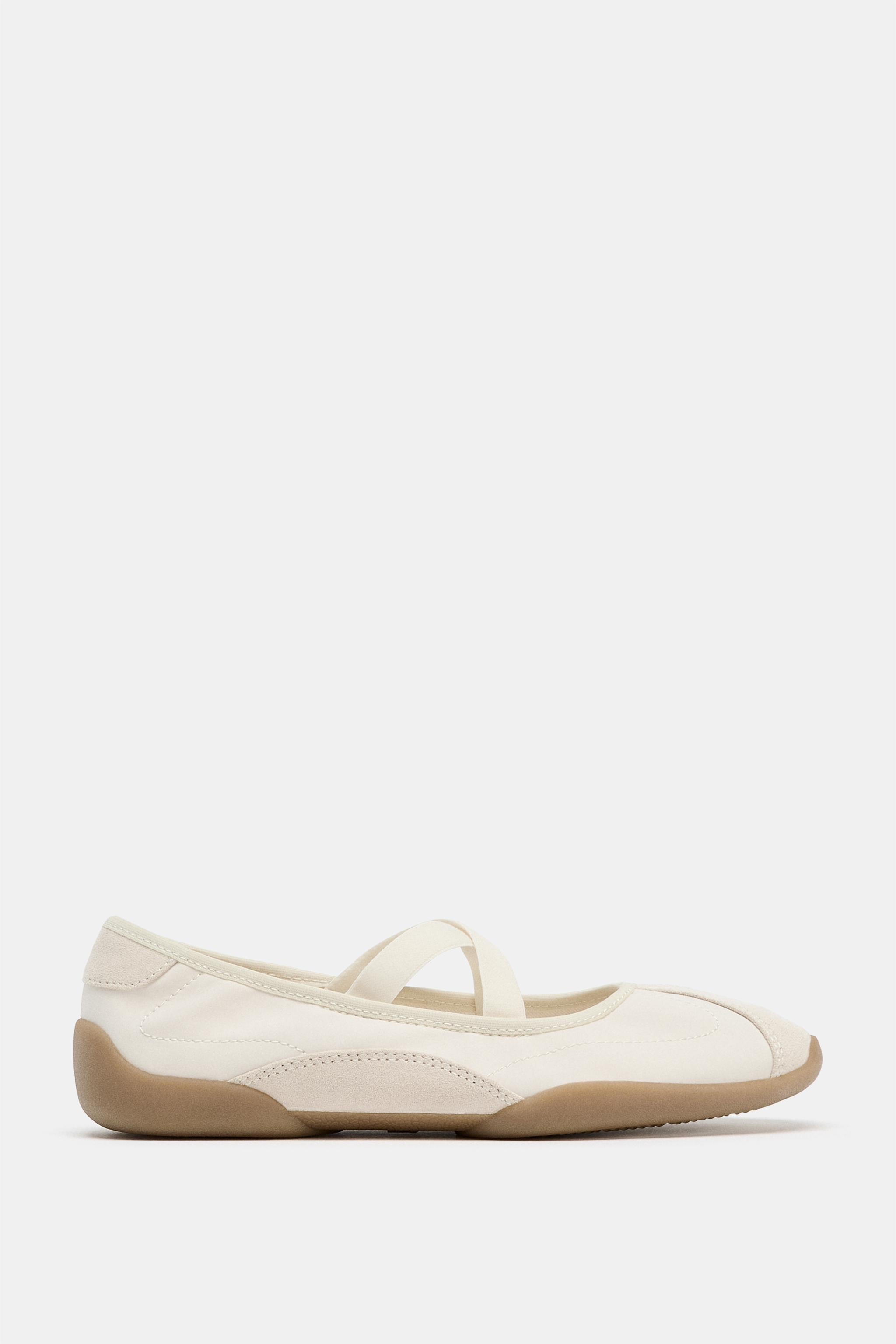 SPORTY BALLET FLATS WITH ELASTIC STRAPS | Zara US