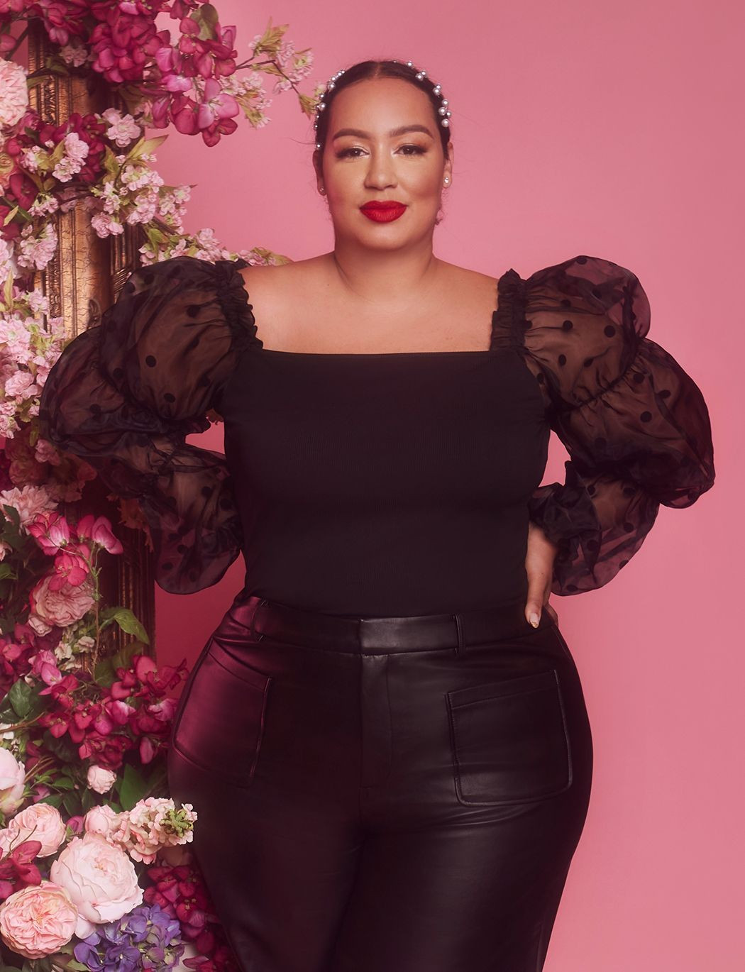 Flocked Organza Sleeve Top | Eloquii