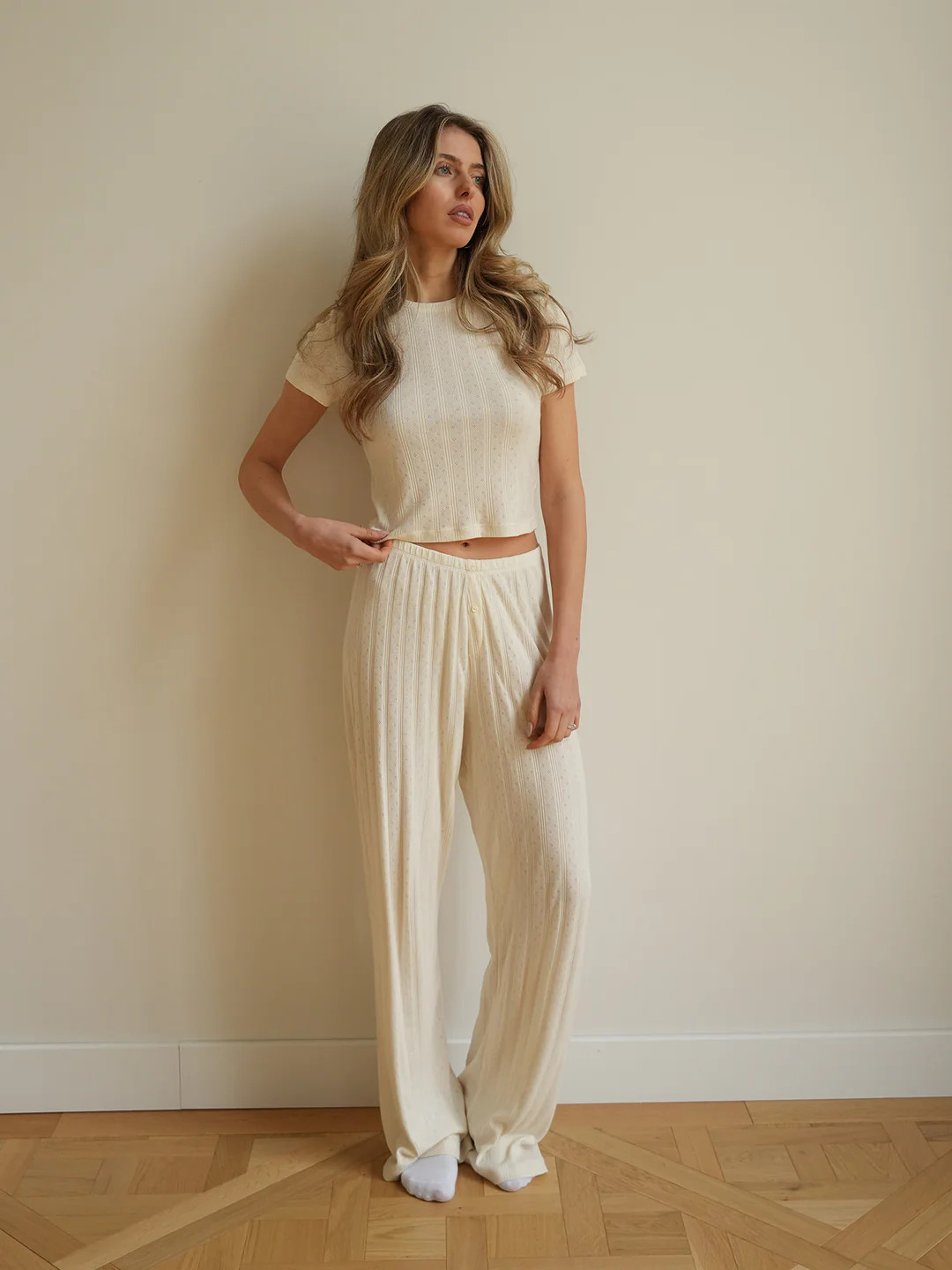 POINTELLE - Lounge Pants • Milk | Ninety-9