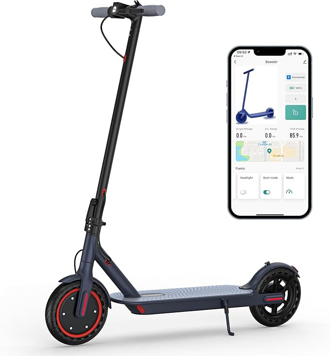 V1 Electric Scooter for Adults, 8.5" Tires, 19Mph, 350W Motor, Max 21 Miles Long Range, Folding E... | Amazon (US)
