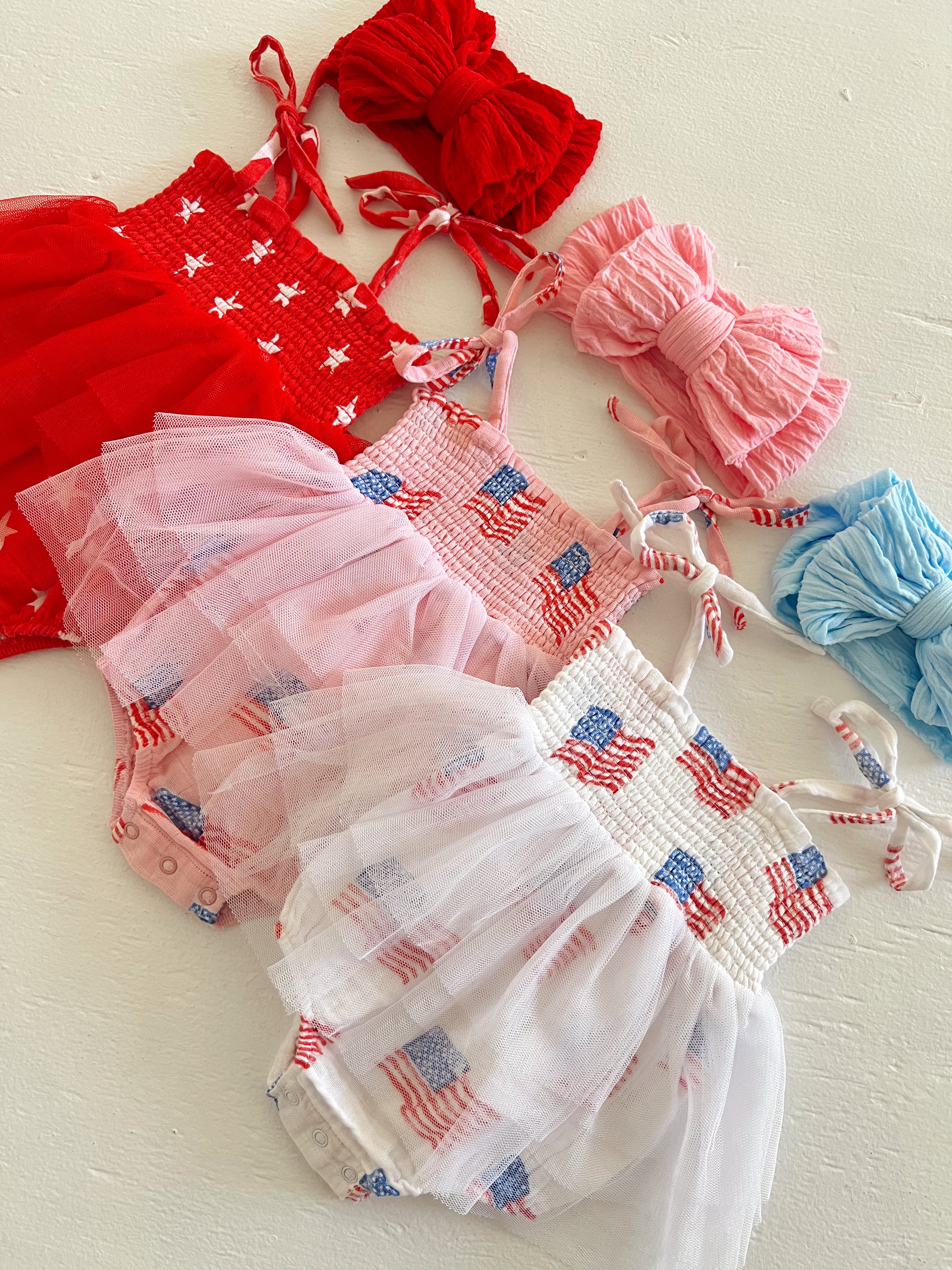 Muslin Tutu Bubble, American Flag Pink | SpearmintLOVE