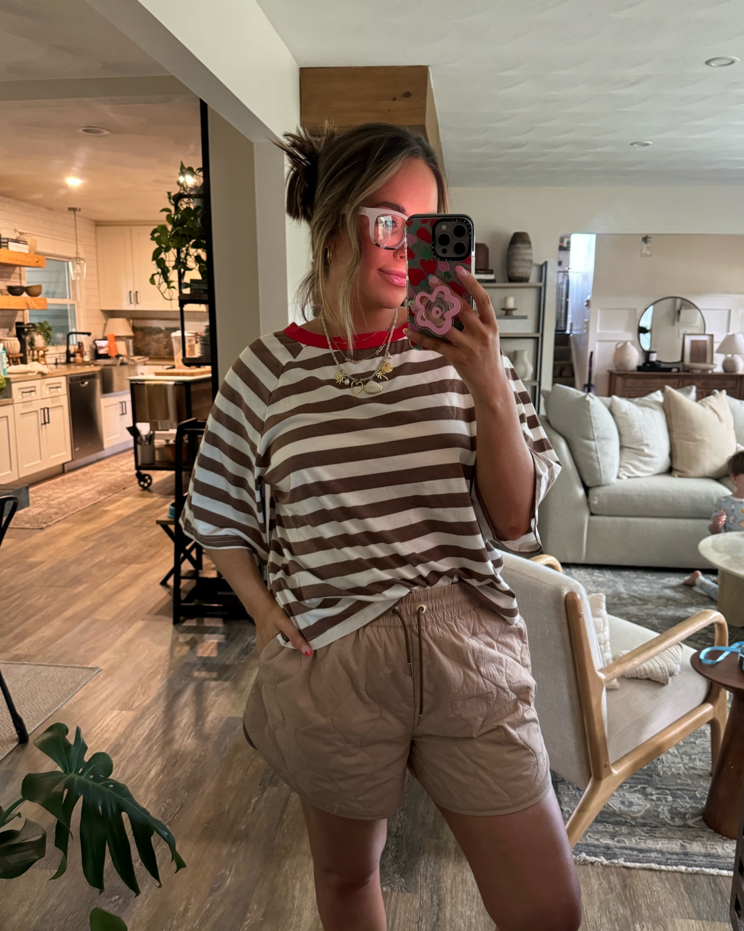 Today’s outfit, this Amazon tee is so good. In a size large! Varley shorts run TTS, in a medium!

Postpartum, summer outfits, summer look, stripes, free people lookalike, Amazon finds, Amazon fashion, tee under $20 

#LTKFindsUnder50 #LTKSeasonal