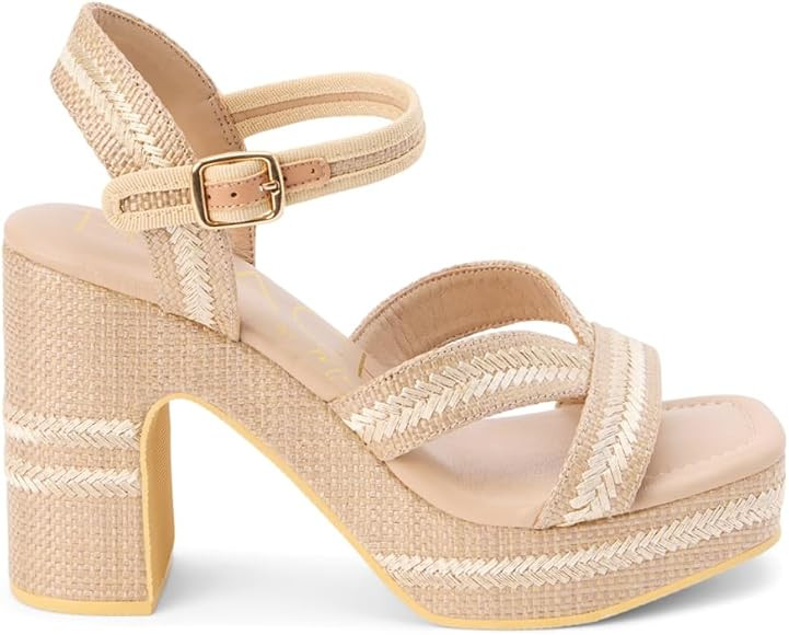 BEACH by Matisse Womens Adelaide Platform Block Ankle Strap Casual Sandals Casual High Heel 3" & ... | Amazon (US)