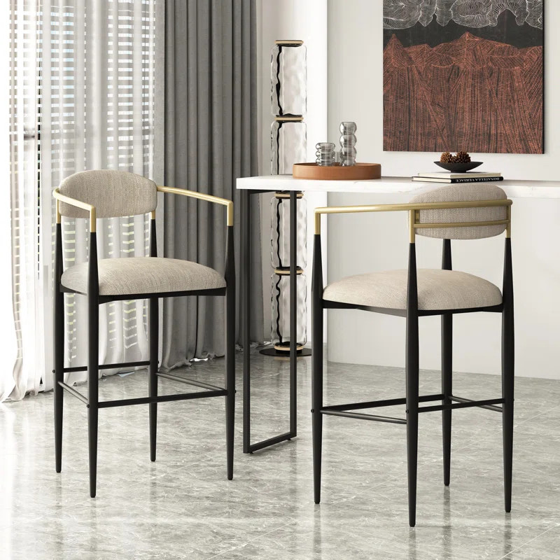 Amen 29.75" Bar Stool (Set of 2) | Wayfair Professional
