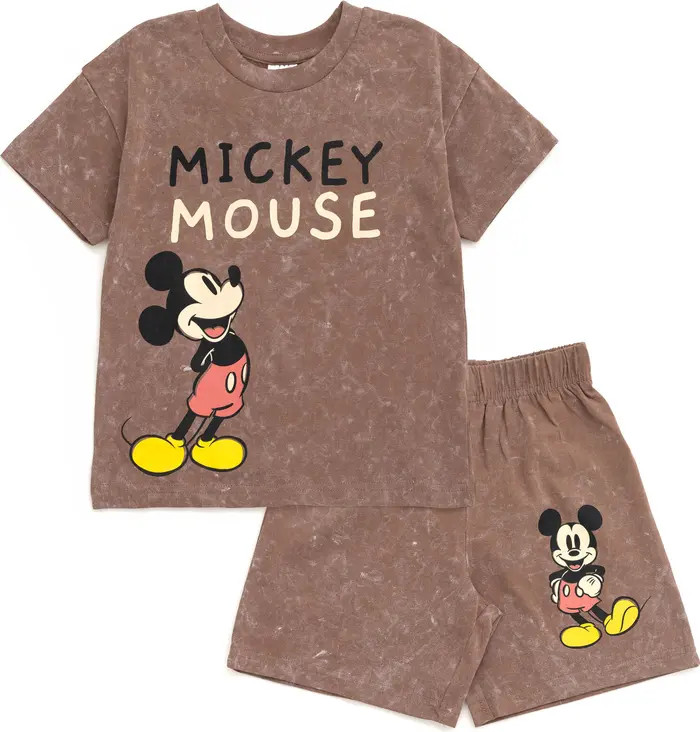 Mickey Mouse & Friends Wash T-Shirt & Shorts Set | Nordstrom