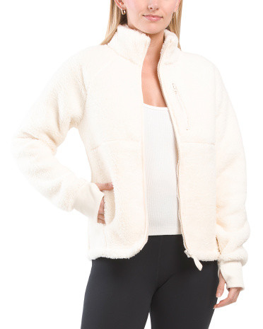 Sherpa Full Zip Jacket for Women | Polyester | Marshalls