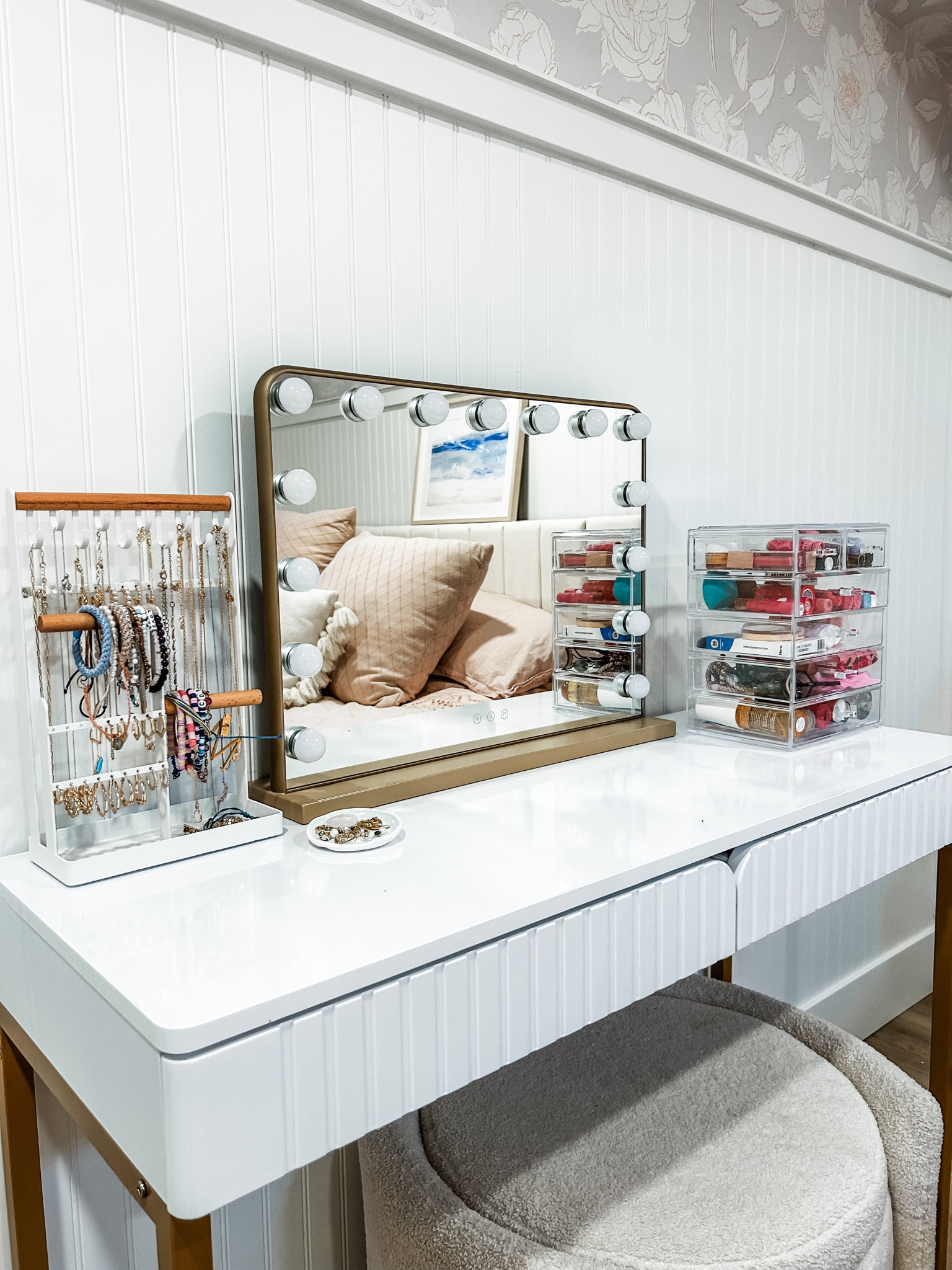 Teen girl bedroom decor!

White vanity desk, fluted desk, white and gold desk, Hollywood vanity mirror, lighted vanity mirror, acrylic makeup organizer with drawers, teen makeup organizer, jewelry holder, necklace holder, jewelry organizer, earring tray, jewelry tower with hooks. 

Teen girl makeup station, makeup mirror, vanity desk. 

Teen girl Bedroom decor.
#amazon #target #bedroom

#LTKhome #LTKfamily #LTKstyletip