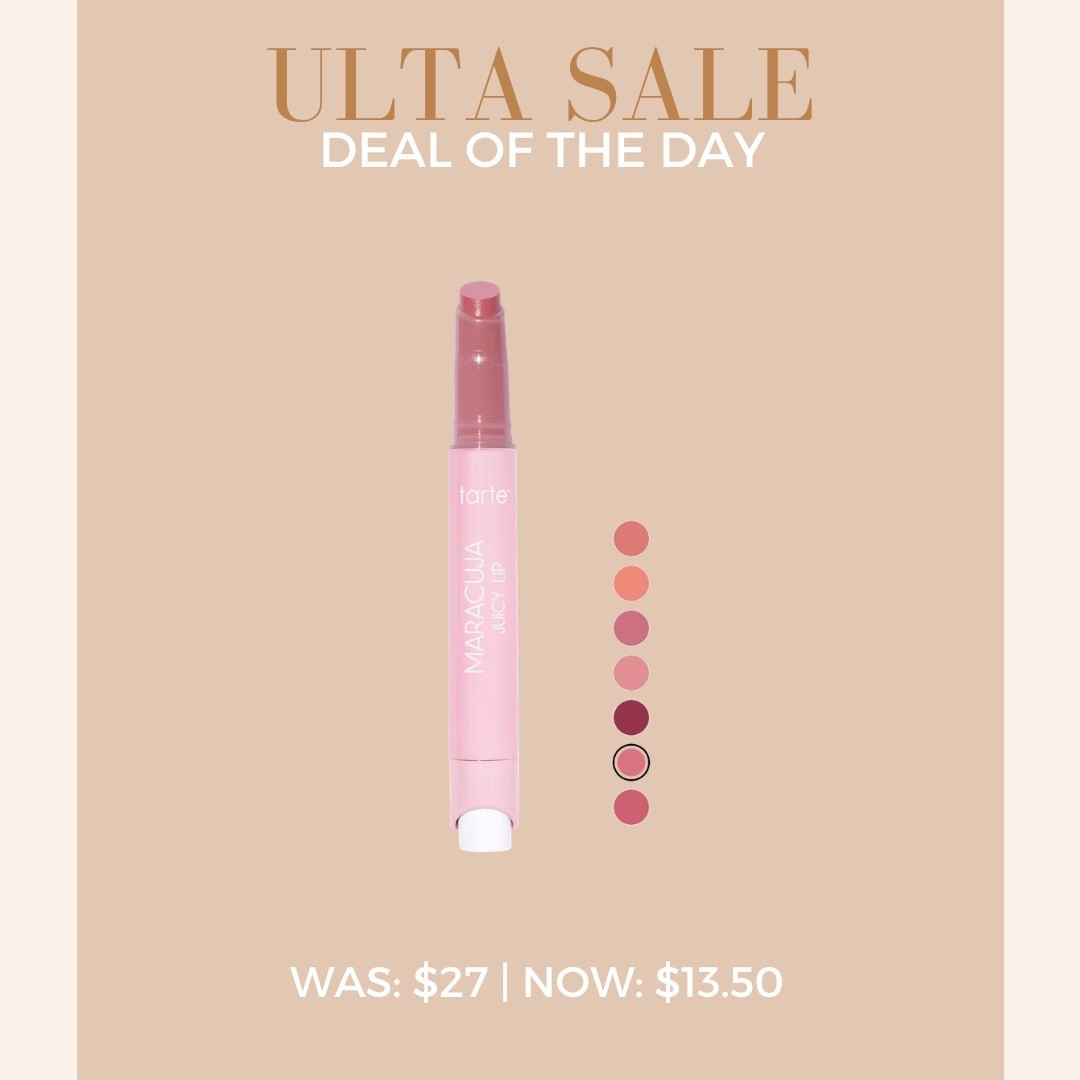 Ulta 21 Days of Beauty Deal of the Day! ✨
Tarte Maracuja Vegan Juicy Lip Balm

#LTKBeauty #LTKSaleAlert
