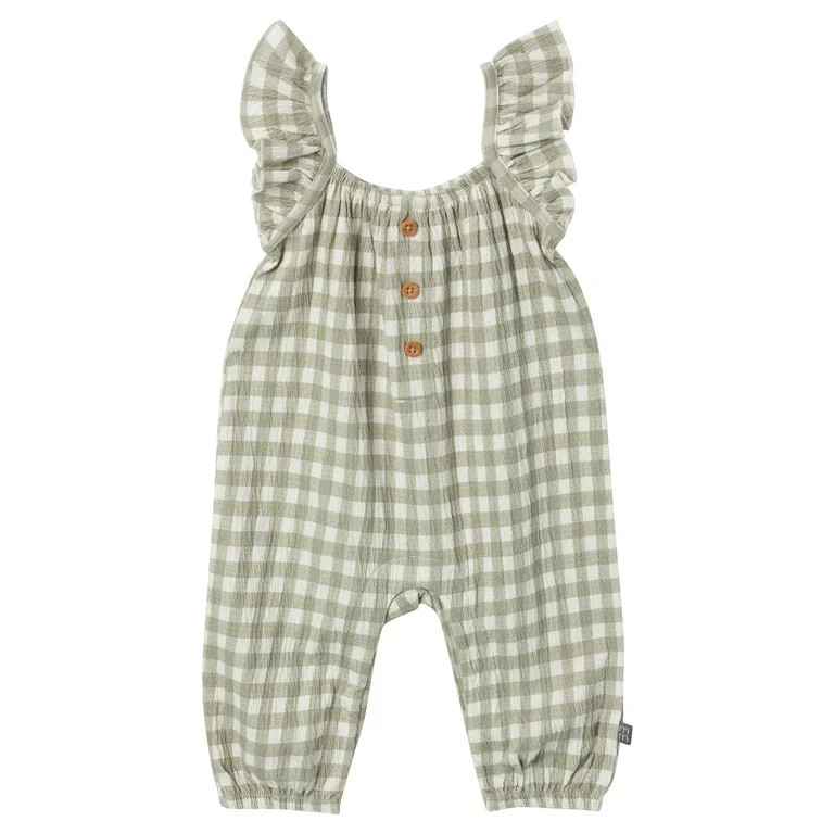 Modern Moments by Gerber Baby Girl Long Leg Romper, Sizes 0/3 Months - 24 Months | Walmart (US)
