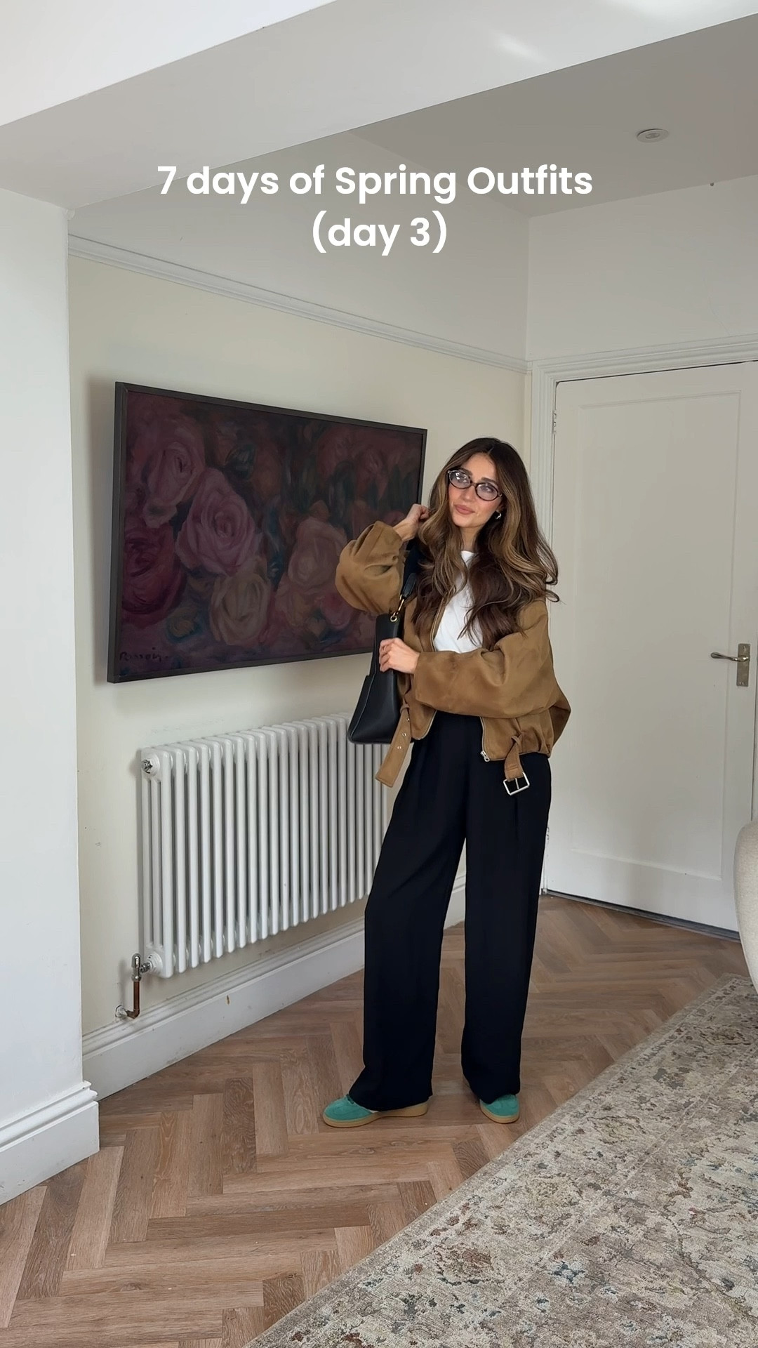 7 days of Spring Outfits (day 3) 🤍 

A suede jacket paired with a neutral outfit and a pop of colour with these green Adidas Spezials 💚 

#LTKspring #LTKeurope #LTKuk