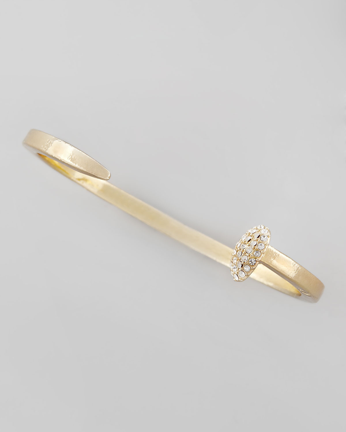 Skinny Crystal Railroad Spike Bracelet, Golden - Giles & Brother - Gold | Neiman Marcus