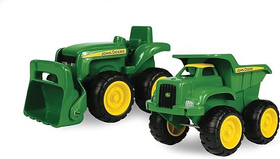 John Deere Sand Toys Dump Truck and Toy Tractor with Loader for Kids Aged 18 Months and Up, 6 Inc... | Amazon (US)