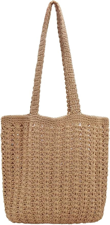 TeeYee Boho Crochet Summer Handbag Handmade Cotton Rope Knit Shoulder Bags for Women Bohemia Tote... | Amazon (US)