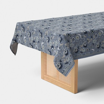 84"x60" Tablecloth Blue Floral - Threshold™ | Target