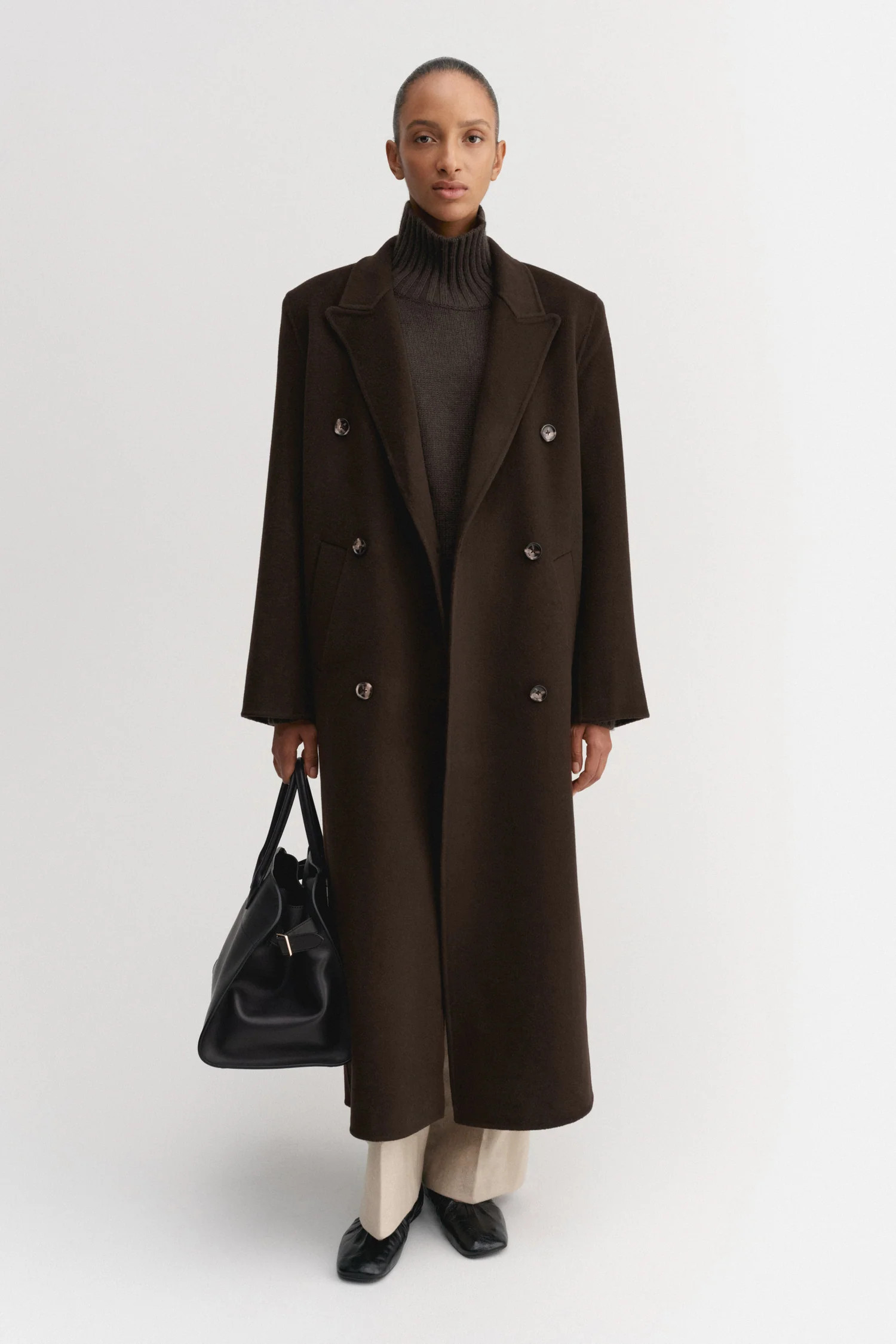 Deja Doublé Coat, chocolate | Almada Label