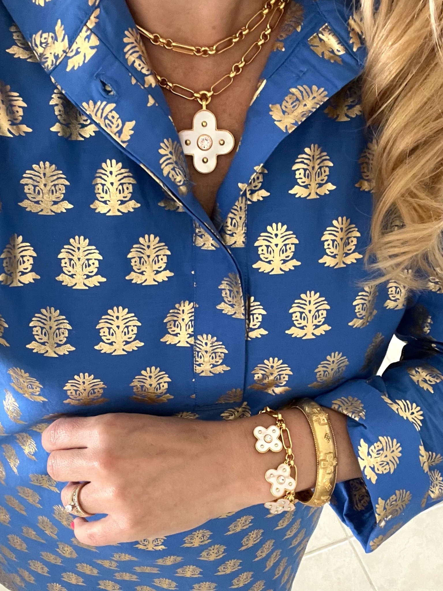 If you’re looking for amazing summer jewelry, these Julie Vos bracelets and necklace are amazing.

The quality is exquisite!

Pair the jewelry with this dress for a preppy look.

#LTKSeasonal #LTKOver40 #LTKWedding #LTKTravel #LTKgrwm #LTKootd #LTKWorkwear #LTKSwim