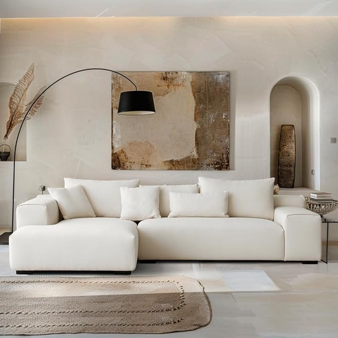 Acanva Modern Oversized Modular L Shaped Sectional Sofa Set for Living Room, Minimalist Style Com... | Amazon (US)