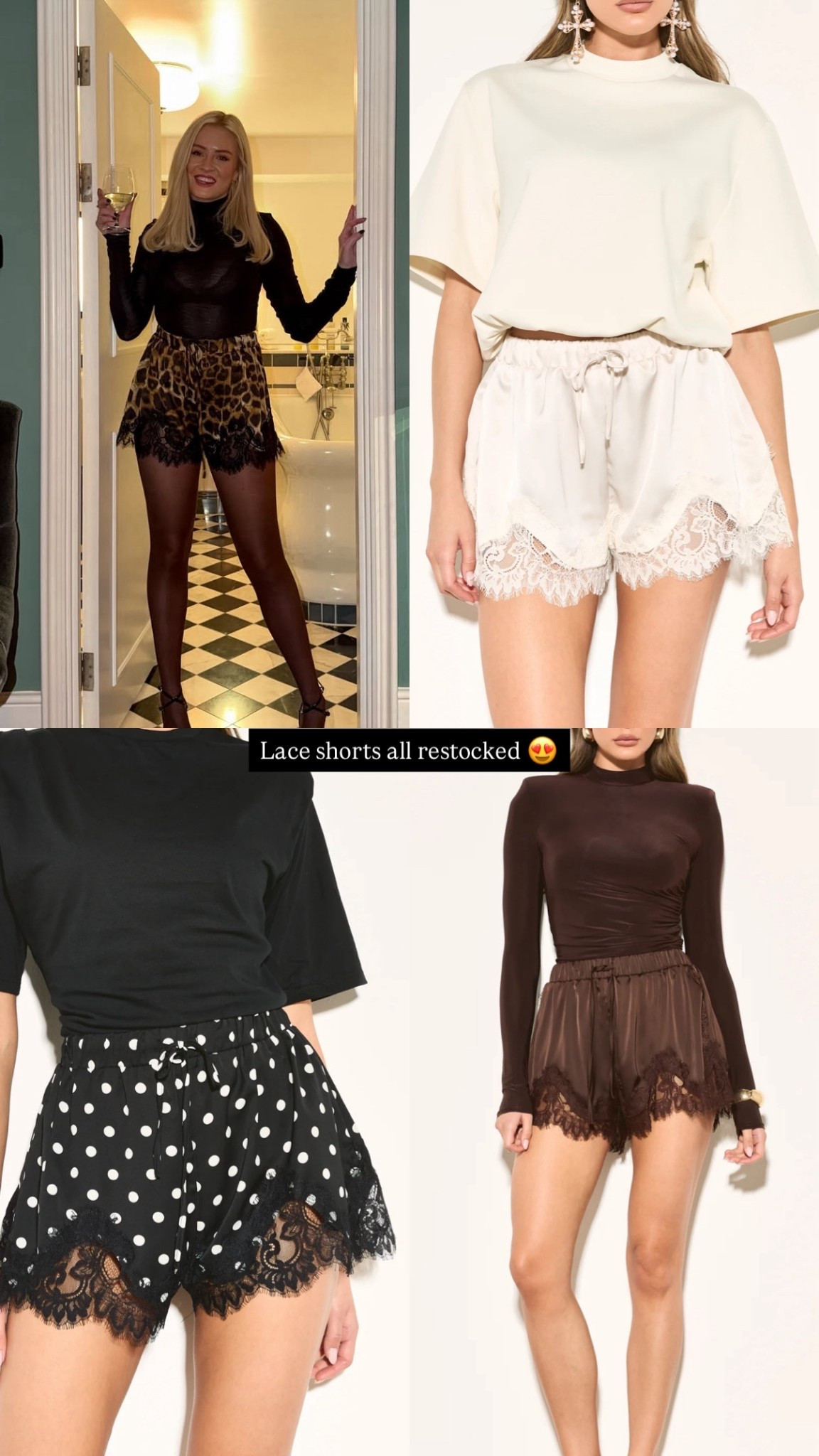 Lace shorts all fully restocked! 