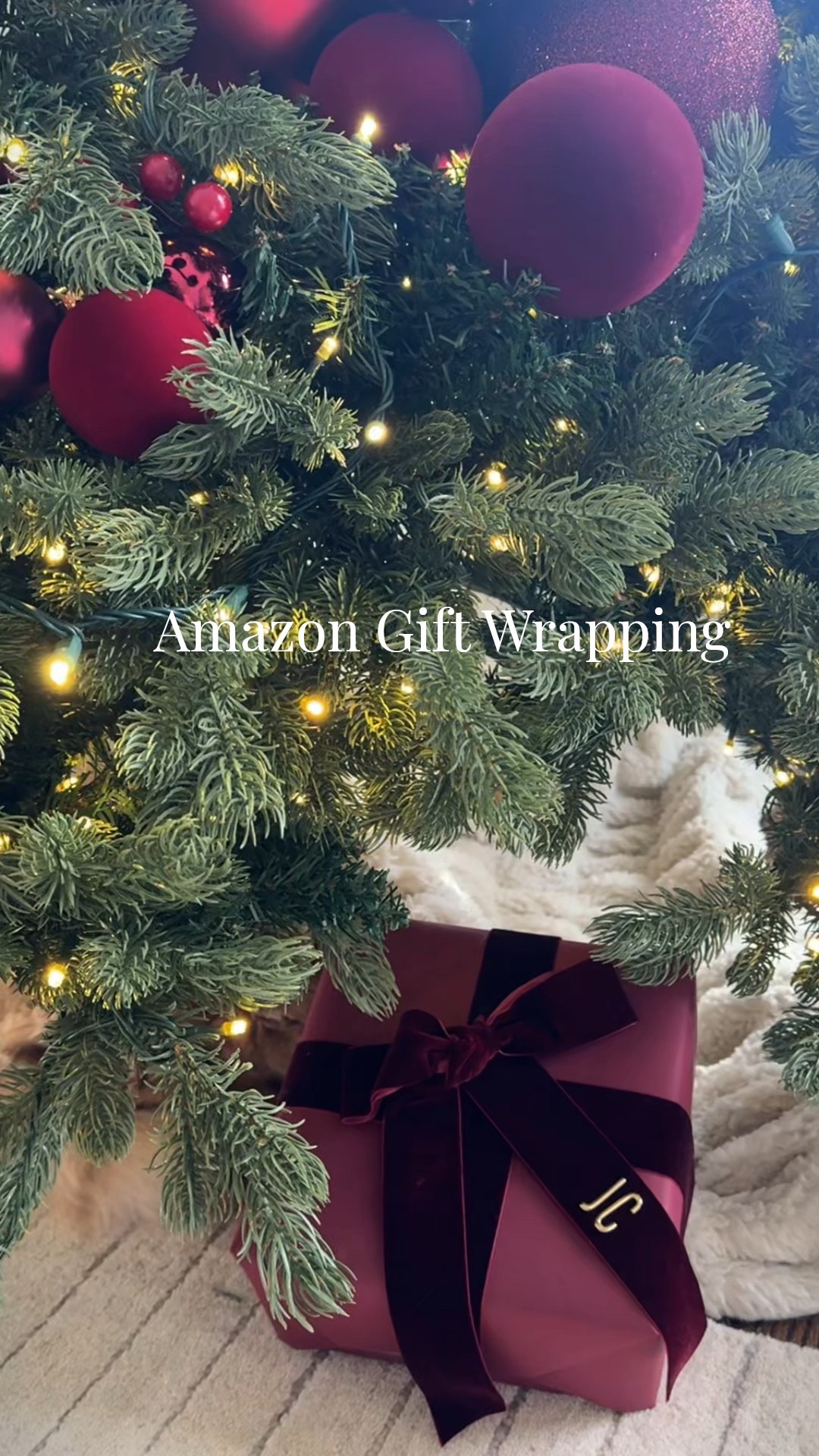 Making Amazon gift wrap look luxe with a few easy swaps — velvet ribbon, rich tones, and clean edges.

Quiet luxury on a budget.

#wrappingpaper #gifts #holiday #christmas #burgundy #tree #giftidea #wrapping #ralphlauren

#LTKHoliday #LTKHome #LTKFindsUnder50