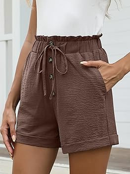 ANRABESS Womens Shorts Casual Summer High Waisted Elastic Drawstring Comfy Lounge Wide Leg Short ... | Amazon (US)