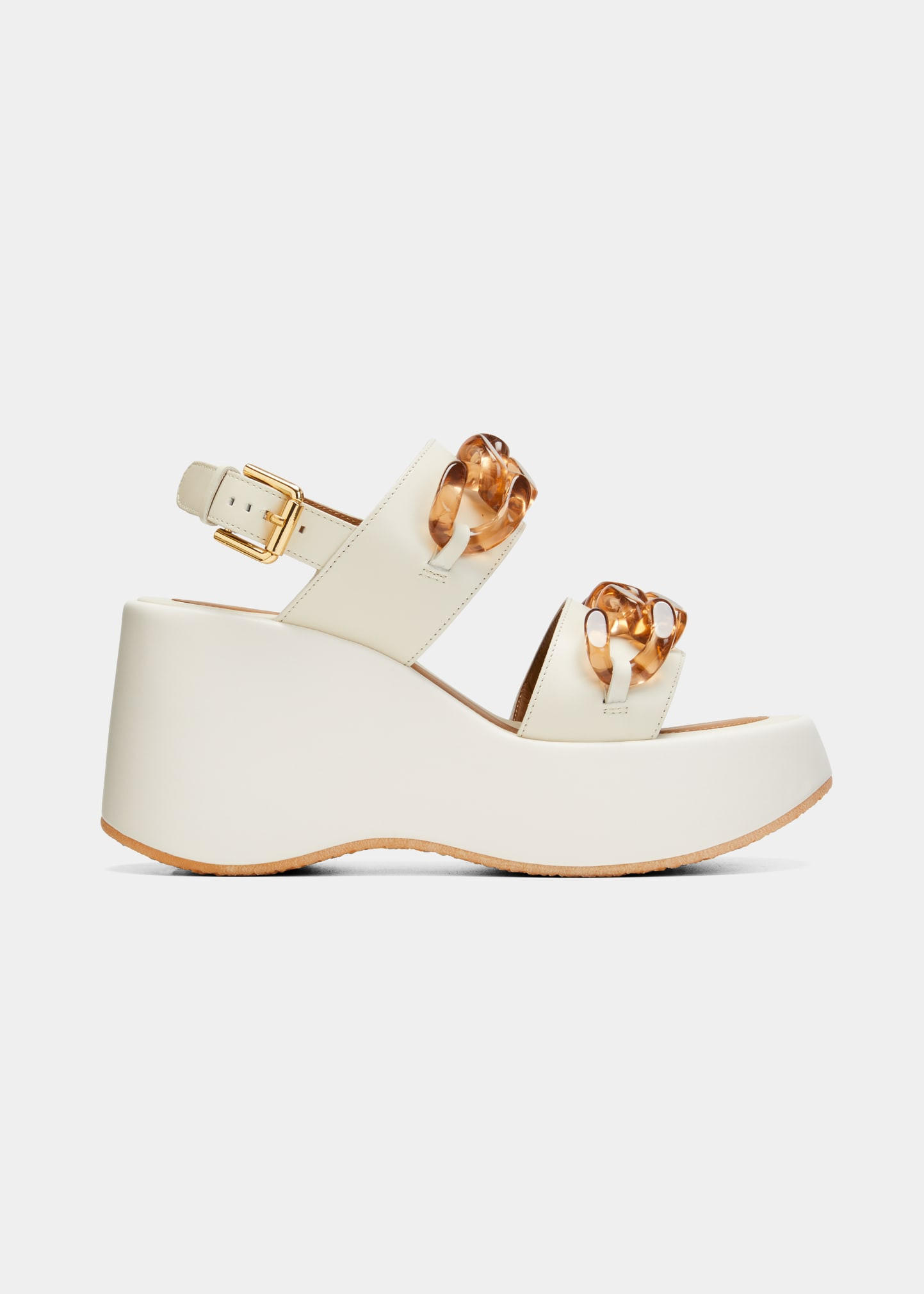 Mahe Leather Chunky Chain Wedge Sandals | Bergdorf Goodman
