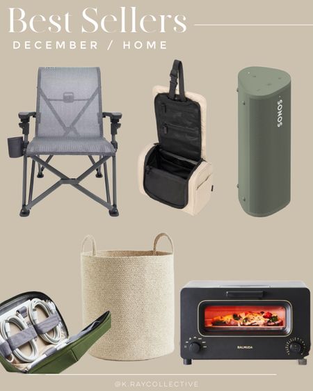 Here’s our best selling items in home for the month of December.  The ultimate sheriff for watching your kids sports games, a favorite toiletry bag and tech accessory holder for travel, the best portable speaker, and an oven you can grill steaks in.

#BestSellers #Home #PortableSpeaker #PortableChair #Travel #TravelAccessories#KitchenAppliances

#LTKtravel #LTKhome #LTKstyletip