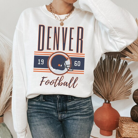 Denver Football Retro Crewneck Sweatshirt Vintage Denver - Etsy | Etsy (US)