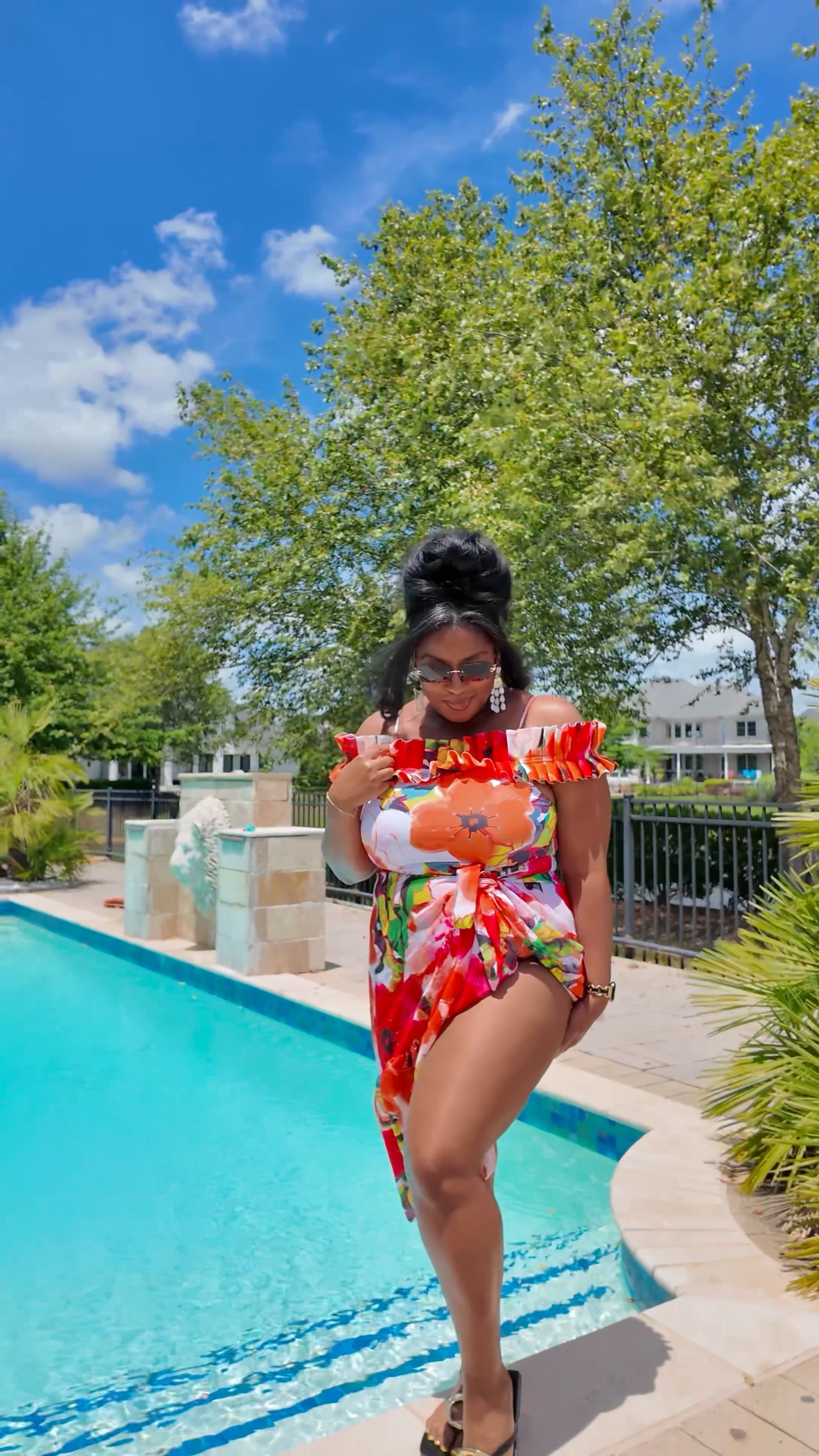 One piece swimsuit with matching wrap skirt. Perfect for summer pool/beach day or your upcoming vacay!  

#LTKSwim #LTKFindsUnder50 #LTKMidsize