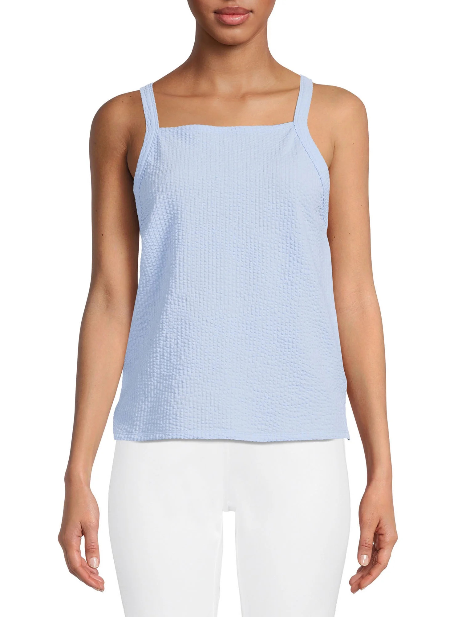 Time and Tru Women's Square Neck Tank Top - Walmart.com | Walmart (US)