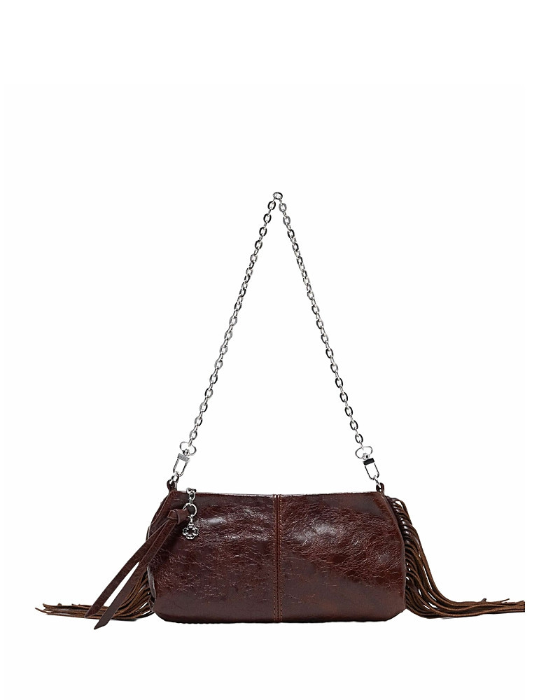 Maje Miss M Fringed Worn Leather Clutch | Bloomingdale's (US)