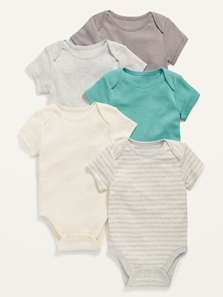 Unisex 5-Pack Short-Sleeve Bodysuit for Baby | Old Navy (US)