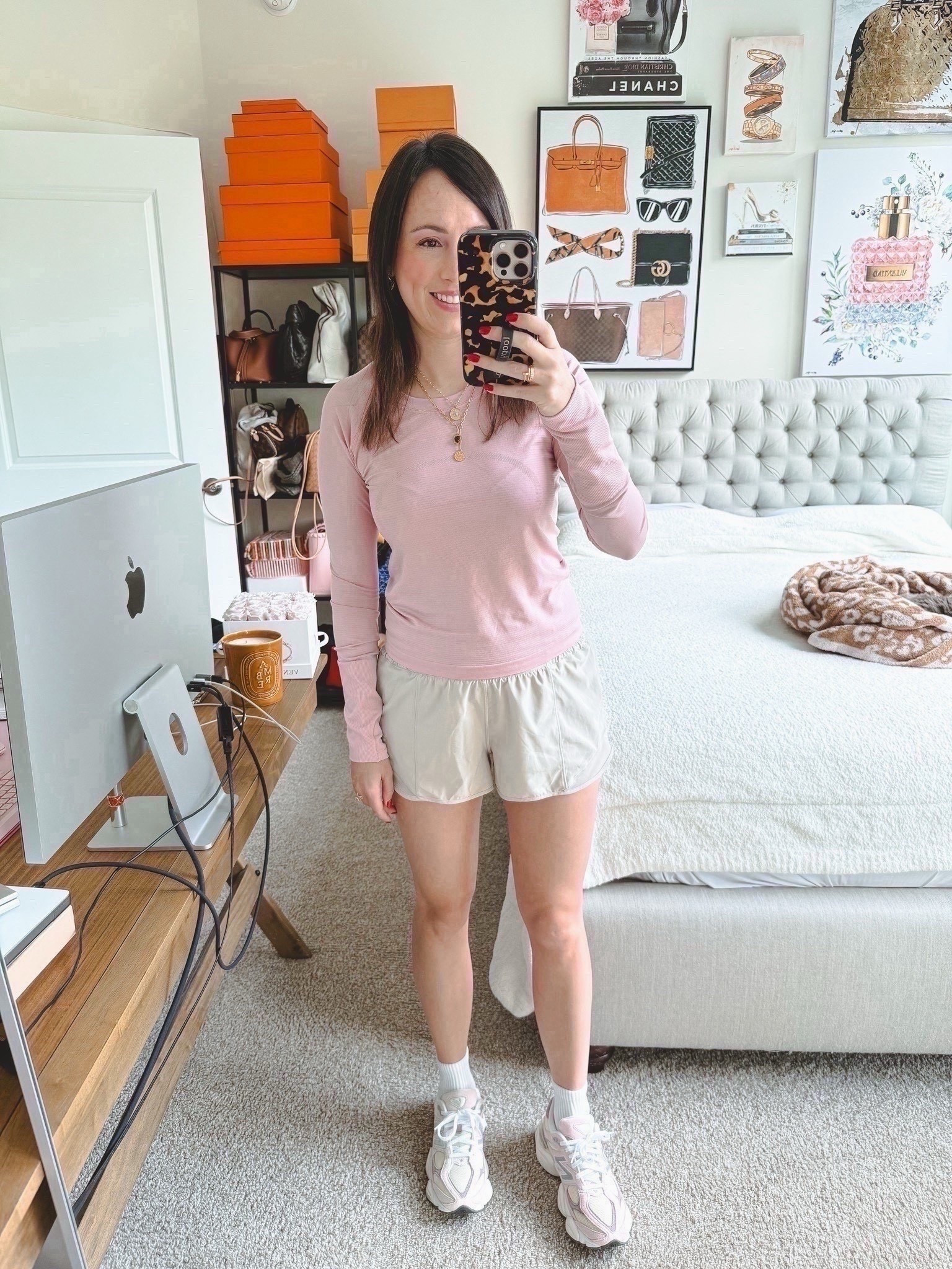 Lululemon swiftly top in pink haze (6) with hotty hot shorts in Mojave tan (6) 



#LTKFindsUnder100 #LTKSeasonal #LTKootd