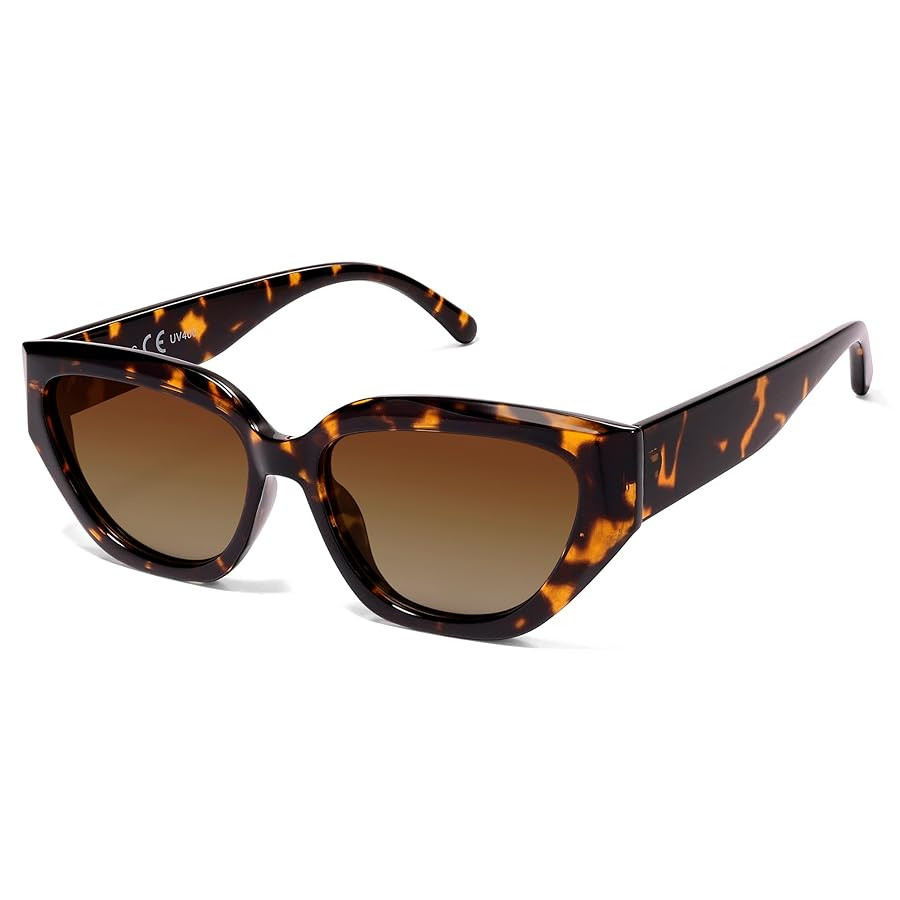 SOJOS Trendy Cute Cat Eye Polarized Sunglasses for Women Fashion Cateye Womens Sunnies SJ2237 | Amazon (US)