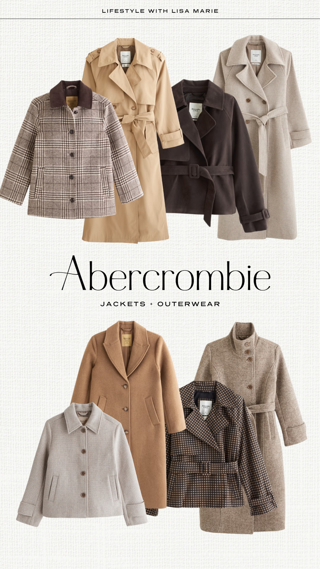 Abercrombie jackets and outerwear! Pea coats and trench coats. Tie front coats. Cropped coats and jackets. Wool blazers and jackets. Belted trench coats and blazers. Neutral elevated casual outerwear.

#LTKSeasonal #LTKSaleAlert #LTKPetite