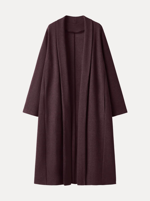 Shawl Collar Long Cardigan with Pockets | OGLmove