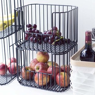 Vertica Wire Stacking Bins | The Container Store