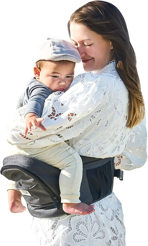 Baby Hip Seat Carrier, GROWNSY Ergonomic Hip Seat Baby Carrier with Multiple Pockets, Adjustable ... | Amazon (US)