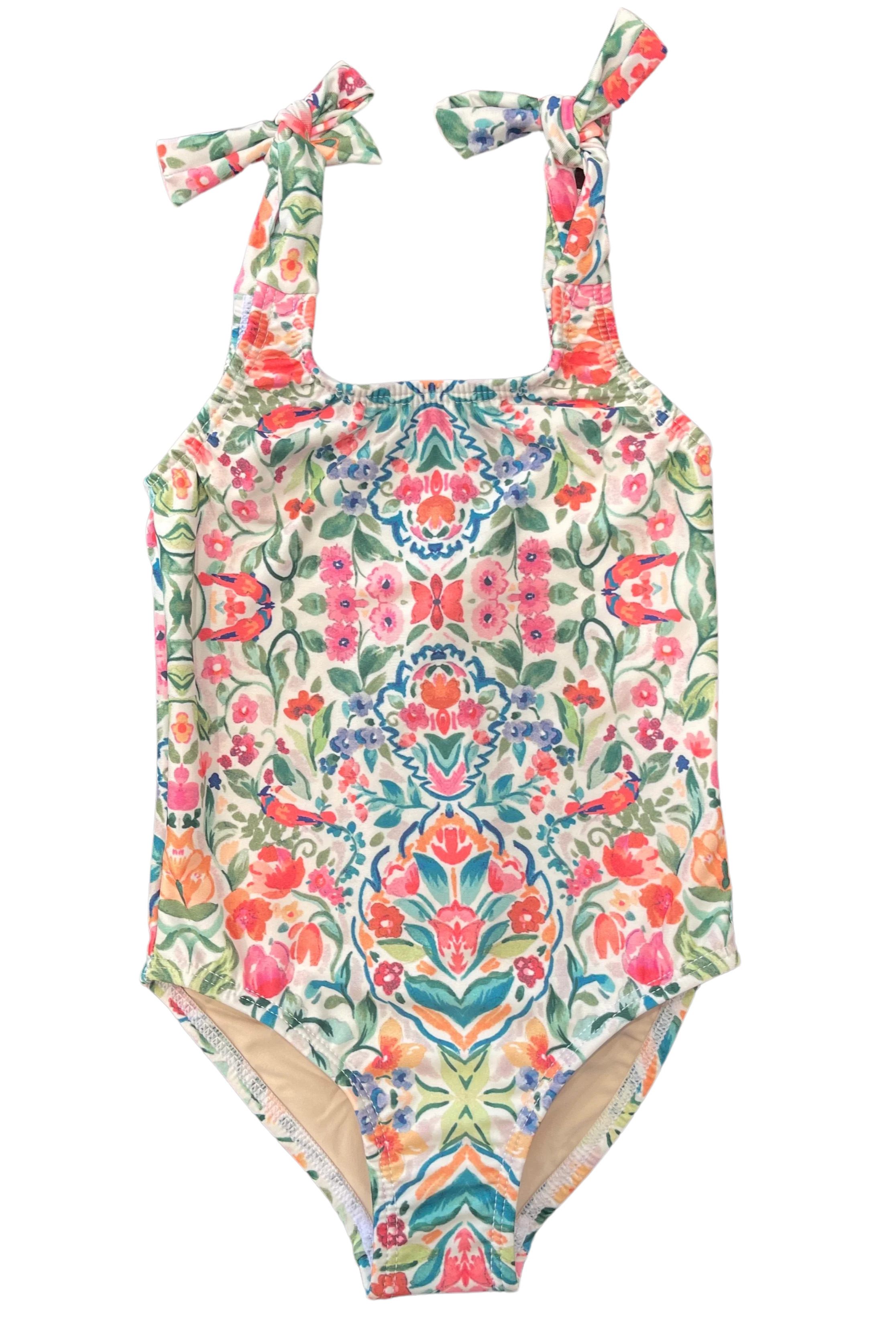 Tie Strap Little Kid One-Piece Swimsuit | Hermoza