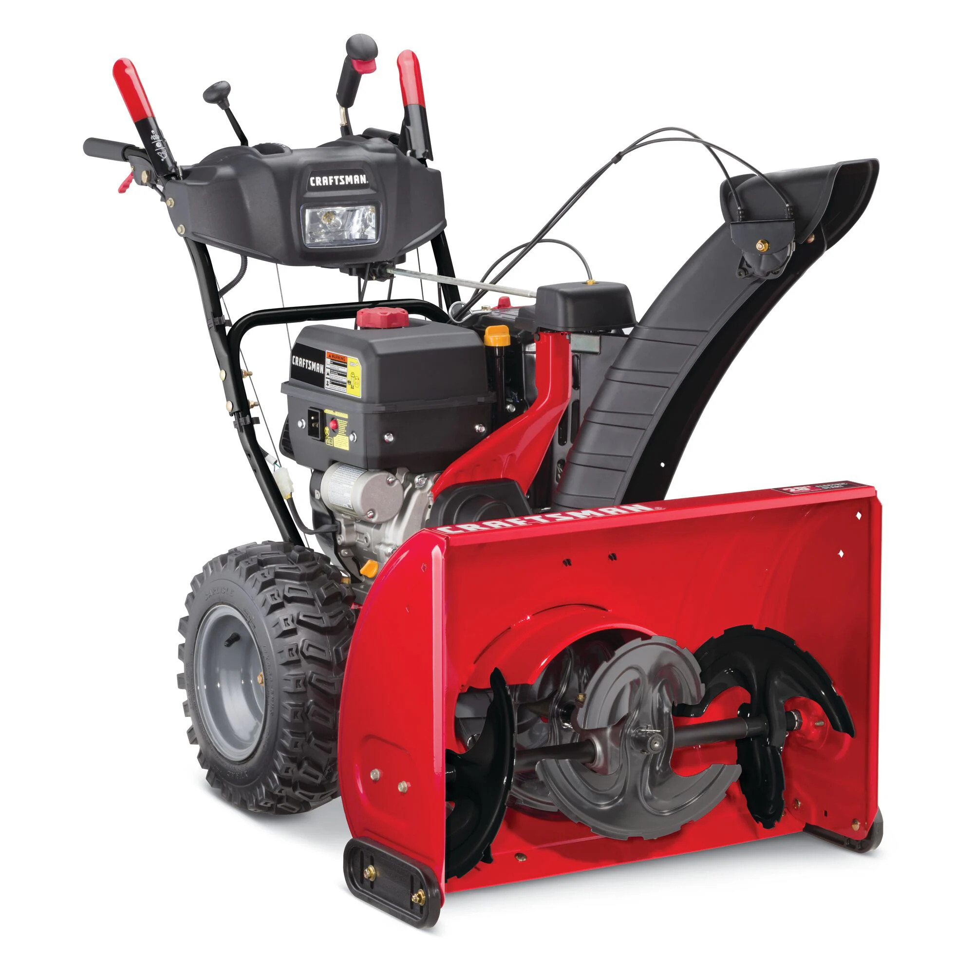 CRAFTSMAN SB650 28.0-in Three-stage Self-propelled Gas Snow Blower in Red | CMXGBAM1054546 | Lowe's