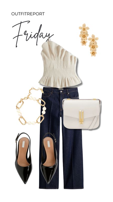 Denim jeans top and sling backs 

#LTKstyletip #LTKitbag #LTKshoecrush